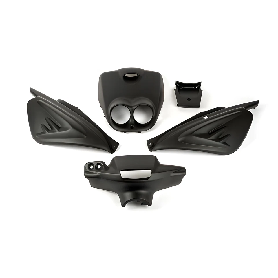Kit de Carénage (5 Pièces) Noir Mat pour MBK Rocket / Yamaha Spy - Photo 1/2