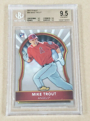国内最安値! Trout Mike #94 Finest Topps 2011 トレーディングカード 【品質保証書付】 RC 10 PSA トレーディングカード 2011 Topps Finest #94 Mike Trout RC Angels BGS 9.5 W/ Quad 9.5's$1,299.99 PSA10 | eBay