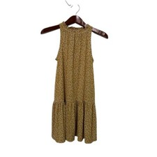 Banana Republic Women's Dress Yellow Floral Sleeveless Size SP Sm Petite