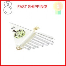 ALINK Reusable Clear Smoothie Straws, 10 in x 10 mm Jumbo Tritan Hard Plastic Dr