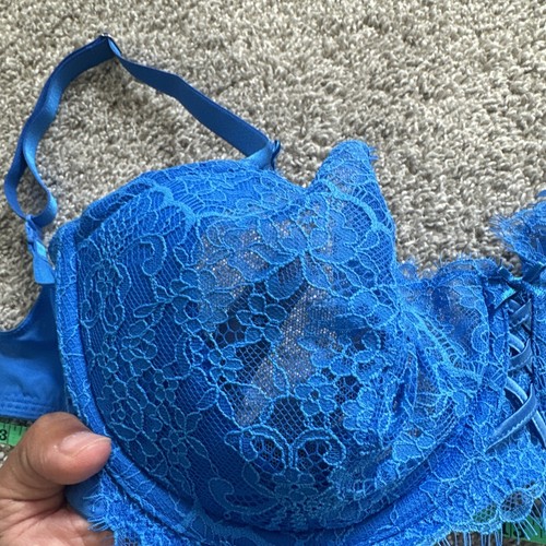 Victoria’s Secret Dream Angels Push-up Bra Without Padding 36DD Blue Pre-owned - Picture 10 of 12