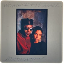 CECIL WOMACK & LINDA WOMACK 1980s SOUL R&B FUNK POP ROCK PHOTO 35mm Colour Slide