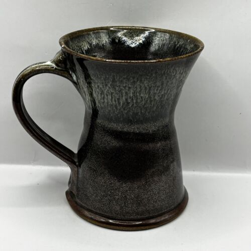 Grande tazza studio arte marrone e verde goccia design artista studio timbrata - Foto 3 di 14