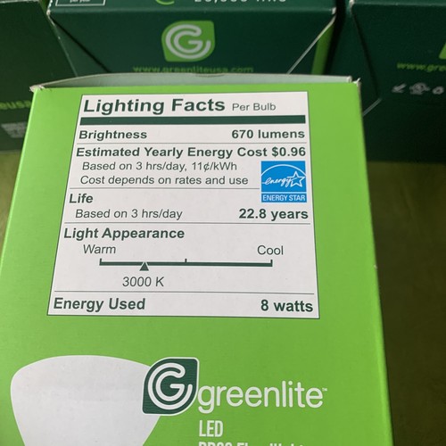 4-GREENLITE Dimmable 8W (65W equiv) LED BR30 floodlight 3000K 670 lum - Picture 6 of 6