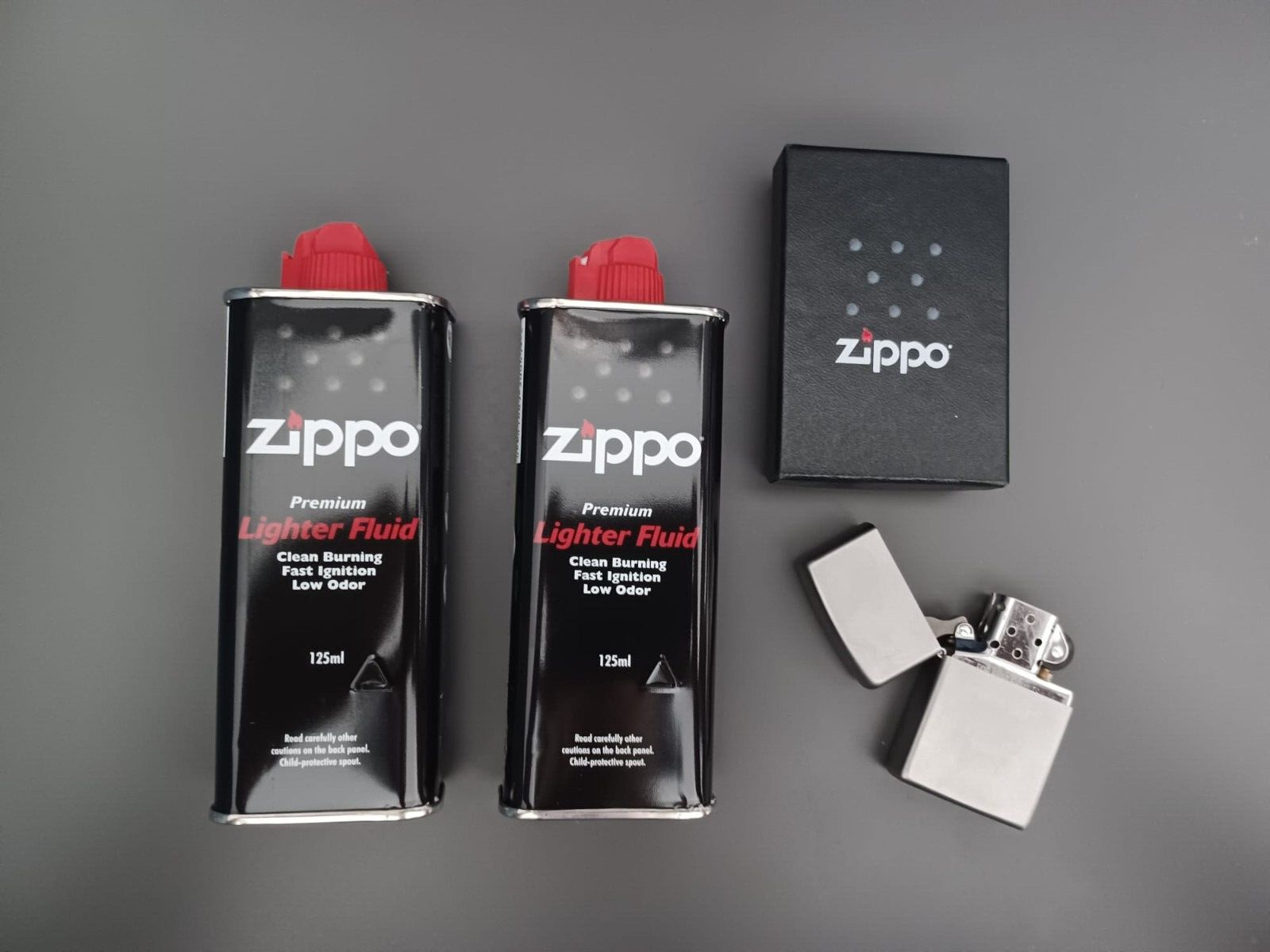 Zippo Lighter + 250ml Zippo Lighter Fluid eBay