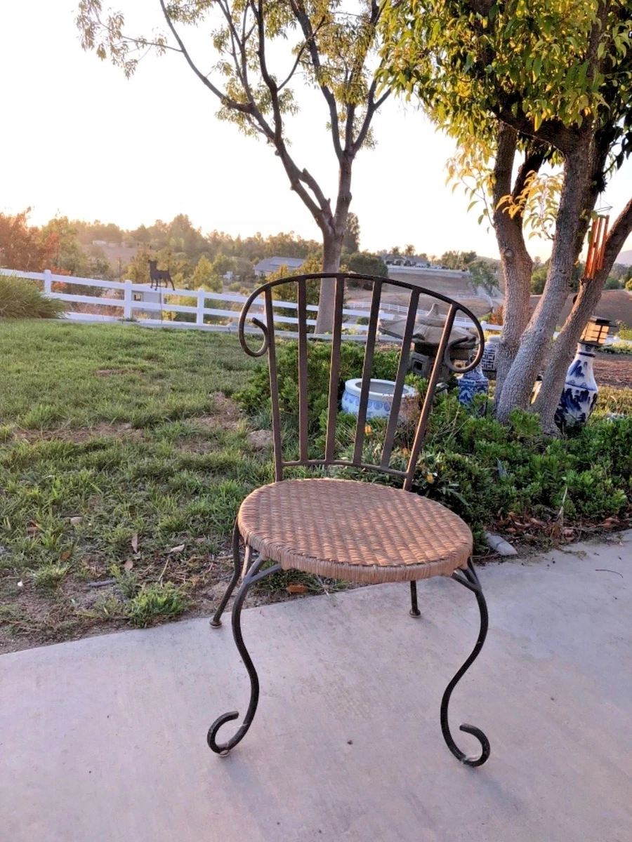 Wrought iron online garden chair