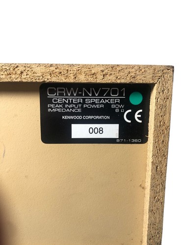 Vintage Kenwood CRW-NV701 Centre Speaker Input Power 80W Impedance 6ohm Working - Picture 8 of 12