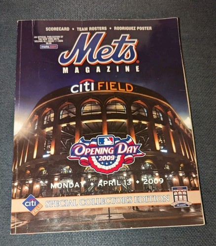 METS MAGAZINE CITI FIELD APRIL 13 2009 SPECIAL COLLECTOR'S EDITION OPENING DAY - Picture 1 of 2