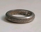 Lord Of The Rings "The One" Silver Tone Ring Sz 6 ½ 4mm