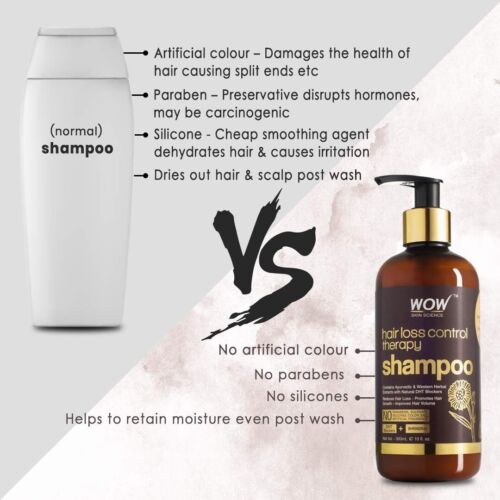 WOW Skin Science Hair Loss Control Therapy Shampoo 300ml, - Picture 6 of 8