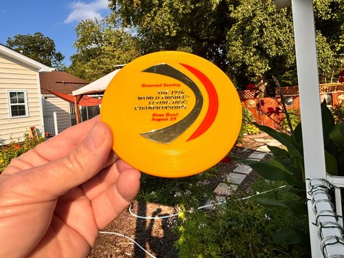 1976 Frisbee Wham-O Mini Disc Golf Rose Bowl (w/ Innova Discraft Magnet) #921 - Picture 8 of 18