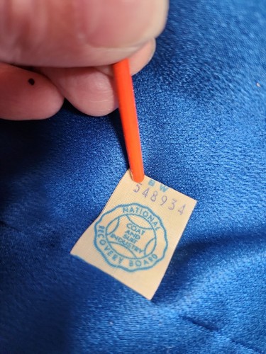 International Ladies Garment Workers Union Vintage Fur Collar Blue Coat 50/60's - Bild 14 von 24