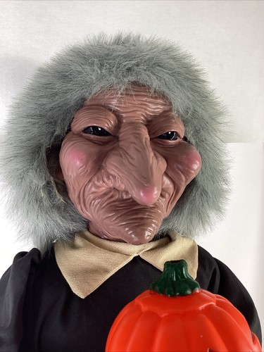 1987 Telco Halloween Witch Motion-ette Animated & Illuminated 24" Missing Hat - Picture 7 of 14