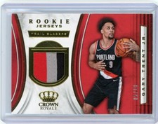 2018-19 Panini Crown Royale Gold Rookie Patch #RJ-GTJ Gary Trent Jr. #05/10