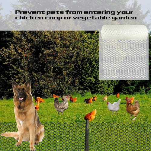 White Plastic Wire Mesh Fence Plastic Chicken Wire Fence Mesh 7.87IN x5.91FT New - Picture 6 of 7