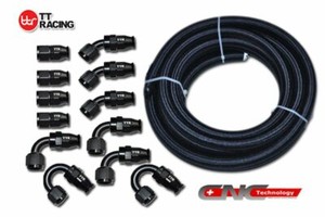 Details About 30ft An8 8an Black Nylon Ptfe Fuel Line Black 12 Fittings Kit E85 Ethanol