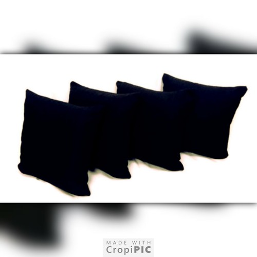 Cushions/Cushion Covers Black Grey 22" 24" Each  SET OF 2  PREMIUM QUALITY Large - Picture 10 of 17