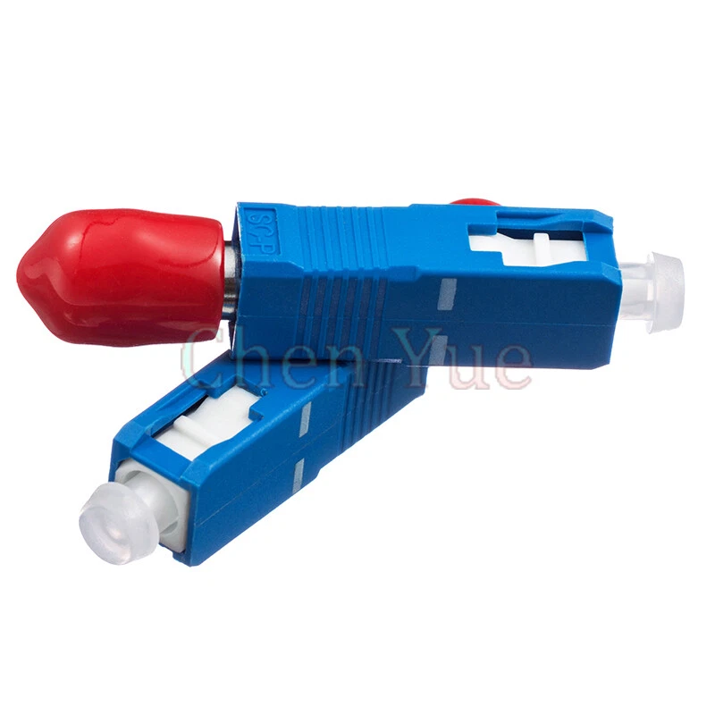 2pcs ST Female to SC Male Fiber Optic Adapter SM ST-SC Hybrid Optical Adaptor - Image 2 of 4