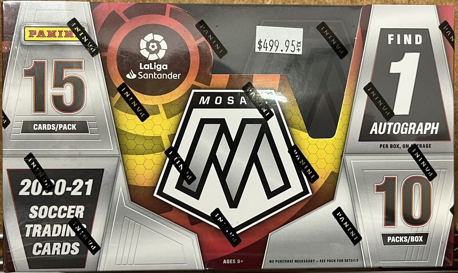 2020-21 Panini Mosaic LaLiga Soccer Hobby Box (10 Packs/15 Cards