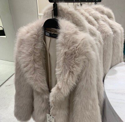 Fur Jacket Zara Jacke Neu Jacket Zara, Teddy Coat, Fake Fur, Size