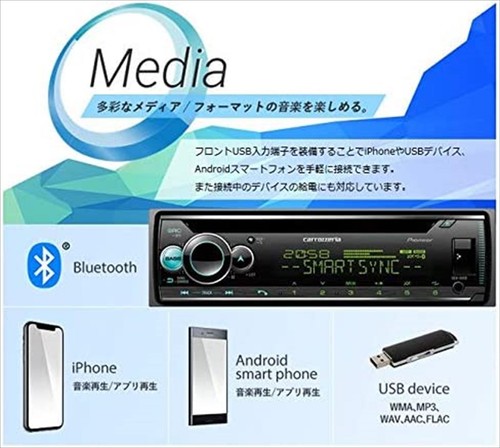 Carrozzeria Pioneer Car audio 1DIN CD USB Bluetooth DEH-6600 Smartphone link KQ - Picture 11 of 13