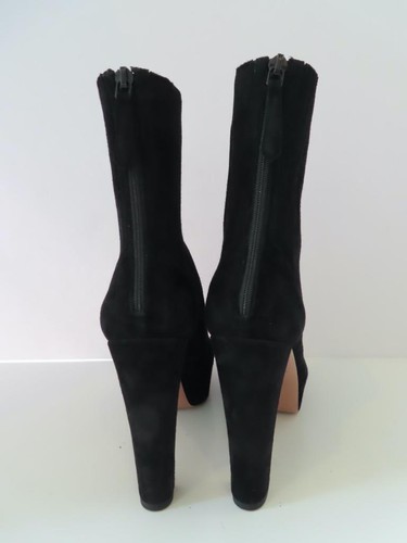 NWOB Aquazzura Black Suede '105 Joplin' Ankle Boots Size EUR 38.5 $1,060 - Picture 4 of 8