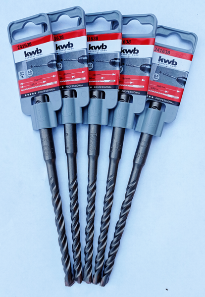 5 StüCk Kwb Professional Sds Plus Bohrer Betonbohrer Steinbohrer Ø 8 Mm-image