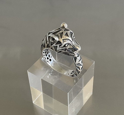 Unisex Bali Legacy Panther Ring Solid 925 Sterling Silver Lots of Detail Size 5 - Picture 2 of 18