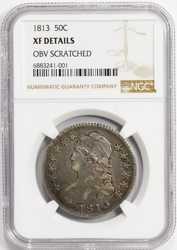1813 Lettered Edge Capped Bust Half-Dollar NGC XF Details Obv Scaratched - Picture 3 of 4