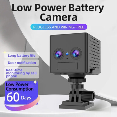 5MP 4G Sim Card Mini 4K Dual Lens Camera 6X Zoom PIR Motion