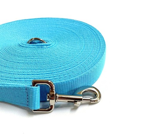Dog Training Leads 25mm Heavy Webbing 5ft - 100ft Long Tracking Line 20 Colours - Picture 65 of 90