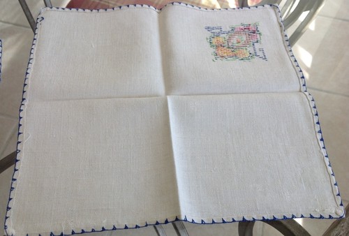 Vintage Embroidered Napkins Set Of 4 Clean Vibrant Multi Color - Picture 11 of 12