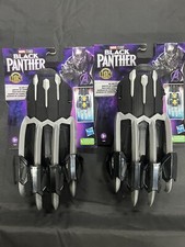 Set Of 2 Marvel BLACK PANTHER SLASH CLAWS Hasbro Retractable Claw COSTUME