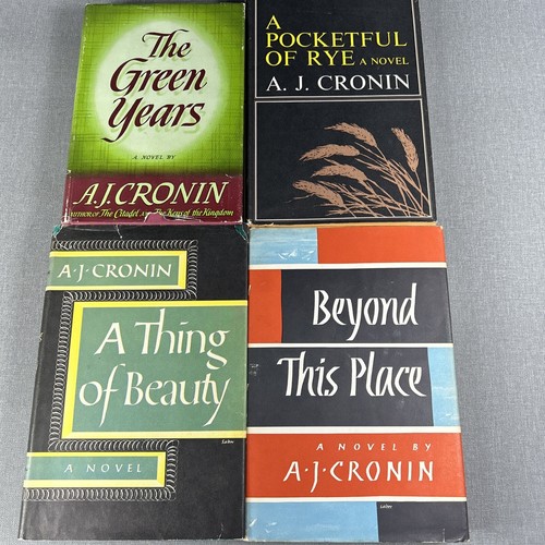 A J Cronin Lot 4 Vtg Hardcover Books Pocketful ~ Beyond Place ~ Beauty ~ Green