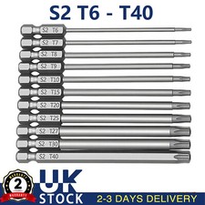 11Pcs Long Reach Torx Star Hex Security Bit Set Tamper Proof Screwdriver Bits UK