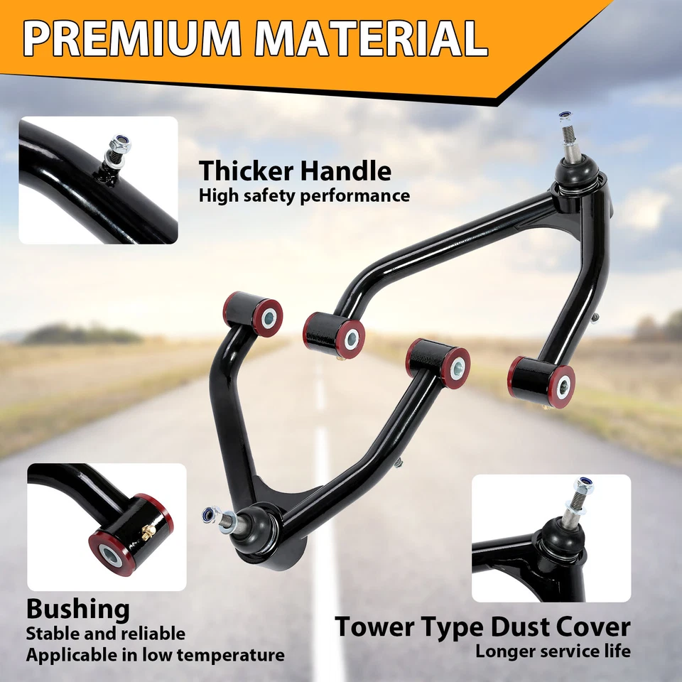 Front Upper Control Arms For 2-4" Lift For Chevy Silverado GMC Sierra 2014-2018 - Image 2 of 4