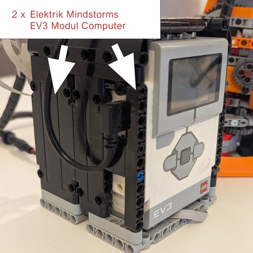 1 x Lego Roboter Mindstroms mit 2 EV3 Modul, 6 Servos, Farbsensor + 900 Bauteile - Bild 2 von 7