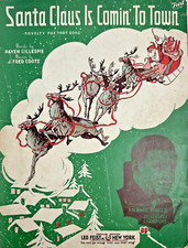 Santa Claus is Coming to Town Vintage Christmas Sheet Music   1934, 1959,1962