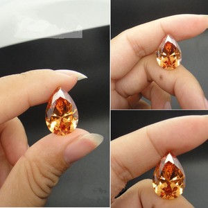 13x18MM-18-68Ct-Champagne-Zircon-Pear-Cut-AAAAA-VVS-Loose-Gemstone