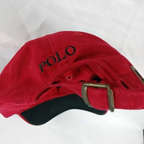 Kids Red Polo Ralph Lauren Baseball Cap Hat Boys 4 - 7 - Picture 2 of 4