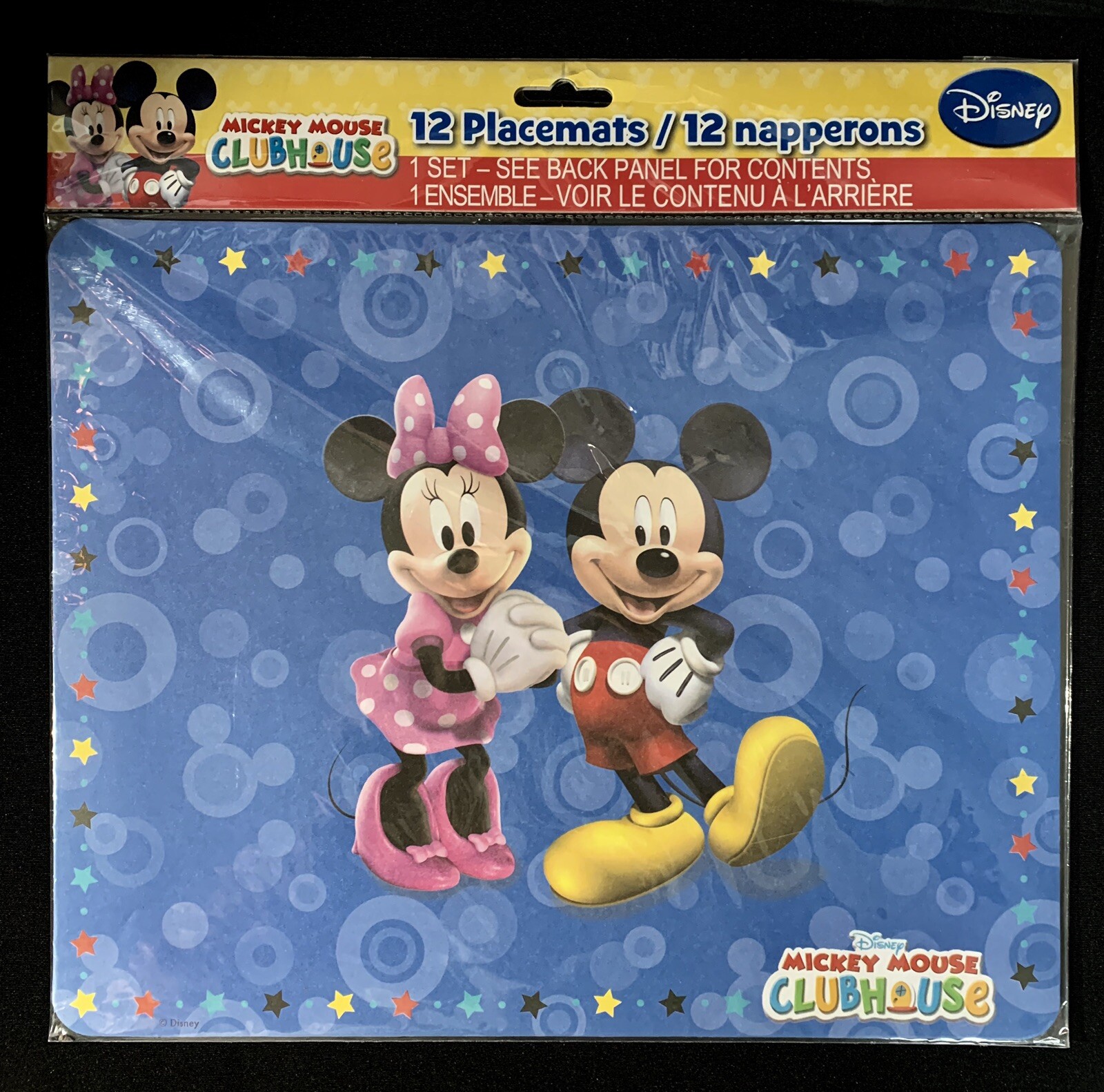 Lot of 12 Disney MICKEY /& MINNIE Mouse Clubhouse disposable paper placemats-NEW