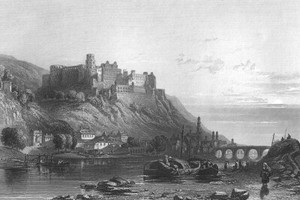 Germany-HEIDELBERG-CASTLE-RHINE-Renaissance-Architecture-1865-Print-Engraving