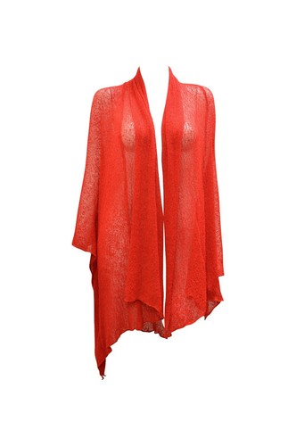 BOHO KNIT SHRUG CROCHET MESH HOOD CARDIGAN CHIC FRONT KNOT WRAP TOP ONE SIZE - Picture 20 of 66
