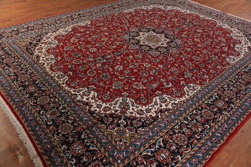 Red Floral Turkish Area Rug 10x13 ft Luxury Living Room Carpet - Picture 7 of 18