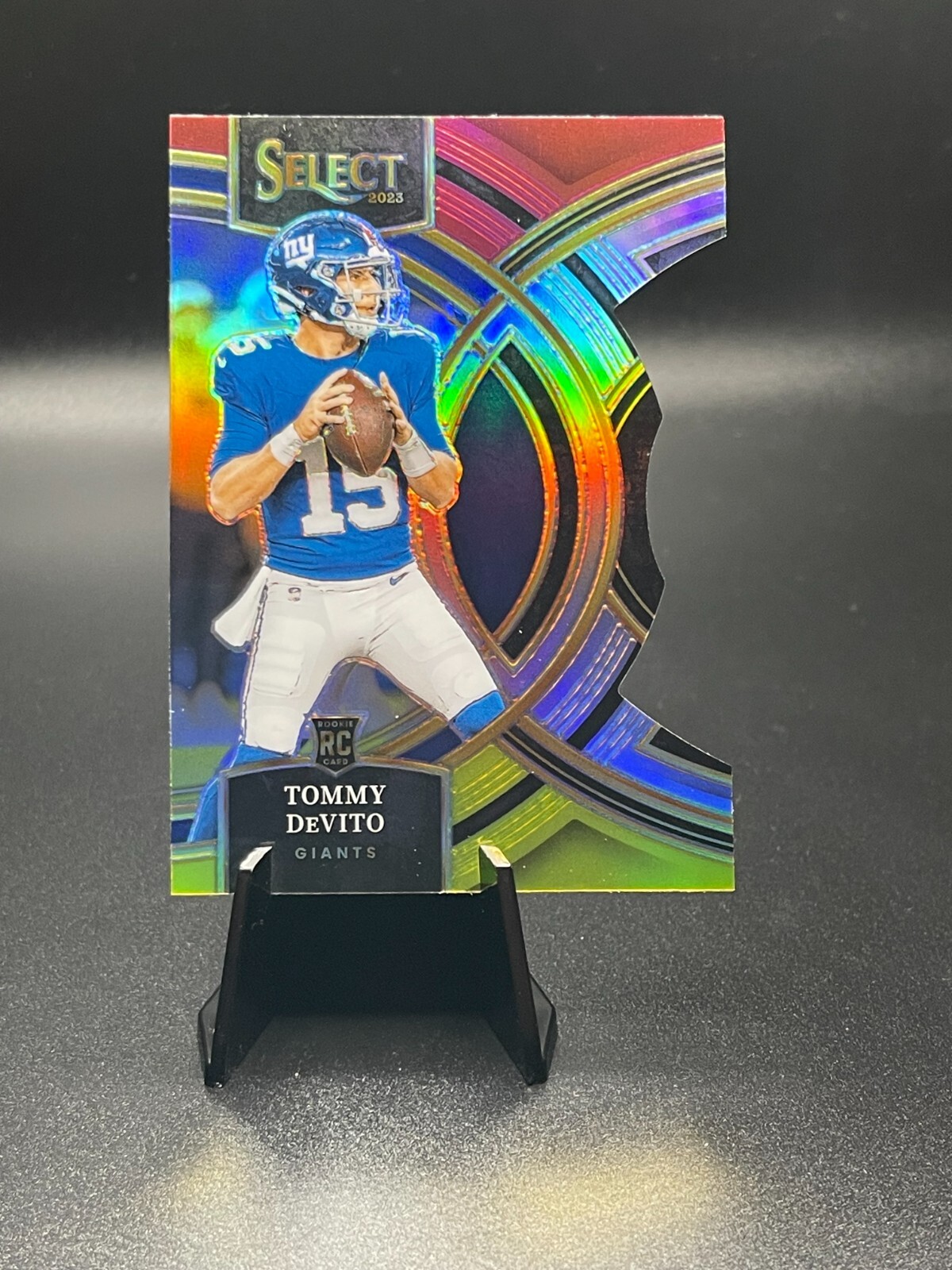 2023 Select - Premier Level Tommy DeVito #102 Red  & Yellow Prizm Die-Cut (RC)