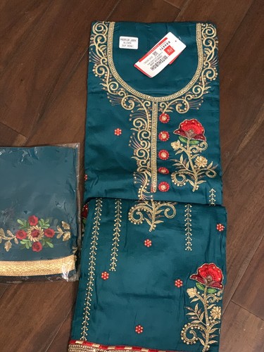 unstitched Punjabi Pakistani Party Were salwar kameez - Picture 2 of 4