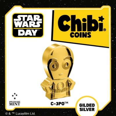2022 Niue Star Wars C-3PO CHIBI 1oz Silver coin Gold gilded | eBay