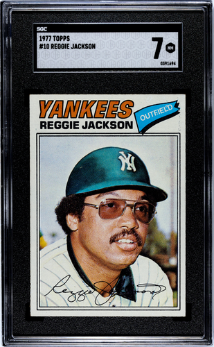 1977 Topps #10 Reggie Jackson New York Yankees HOF SGC 7