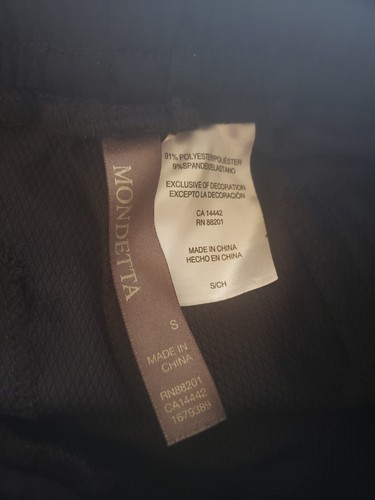 Mondetta Black Pants Sz S drawstring waist 28-30" Stretchy pockets front & back - Picture 11 of 11