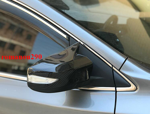 For Nissan Altima 13-18 Carbon Fiber ox Horn Side Door Mirror Cover molding Trim - Picture 5 of 5